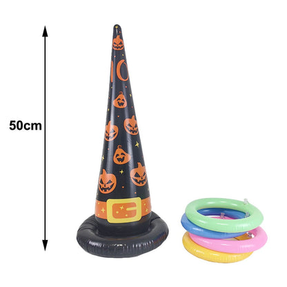 Halloween Party Fun Throwing Game Inflatable Witch’s Hat Indoors Outdoors Family Gathering Toss Game
