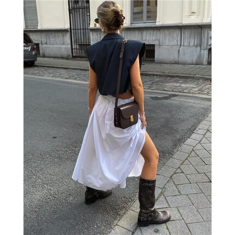 French niche design women's bag, top layer cowhide small square bag, premium texture tofu bag, single shoulder crossbody bag