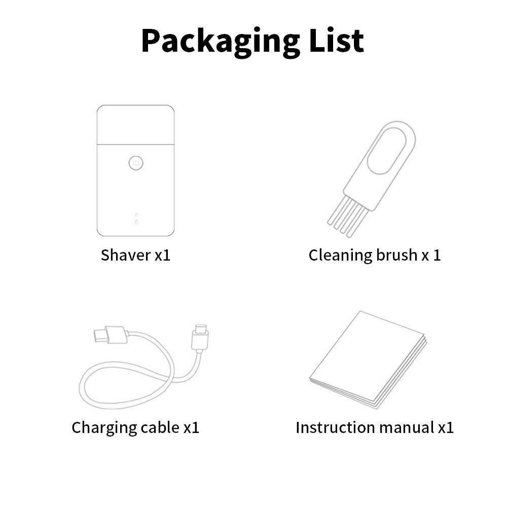 Xiaomi Mijia Electric Shaver Reciprocating Dual Cutter Blade Waterproof Mini Portable Rechargeable Magnetic Knife Holder Razor