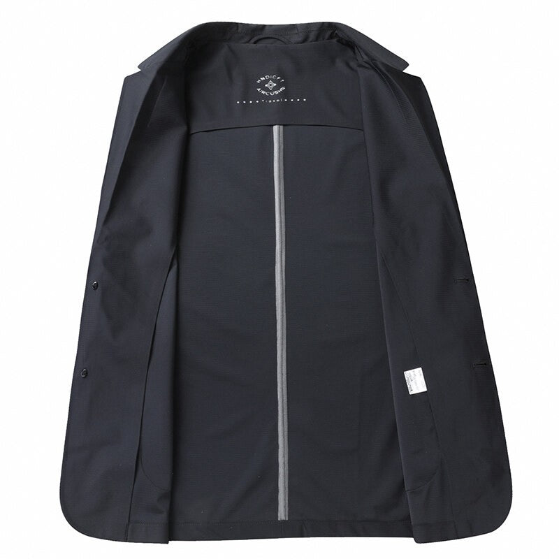 2025 Summer Ice Silk Thin Sunscreen Suit Jackets for Men Classic Business Casual Blazers Wedding Social Dress Coat Men Clothing