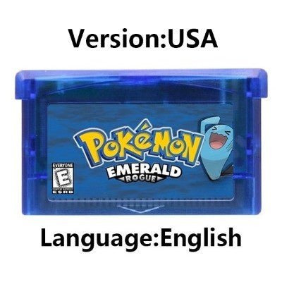 Cartucho de Jogo GBA Console de Videogame 32 Bits Card da Série Pokemon Crown Clover Unbound Quetzal Glazed Gaia Emerald Legacy