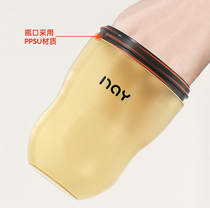 Full silicone milk bottle with wide caliber for newborn babies, anti bloating, anti choking, and anti drop soft 150ML 250ML