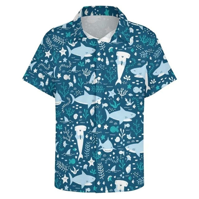 Men's Casual Short Sleeve shirt, 3D print, Pineapple Graphic shirt, Adt Hawaiian Beach shirt, Funny streetwear, Summer Clothing