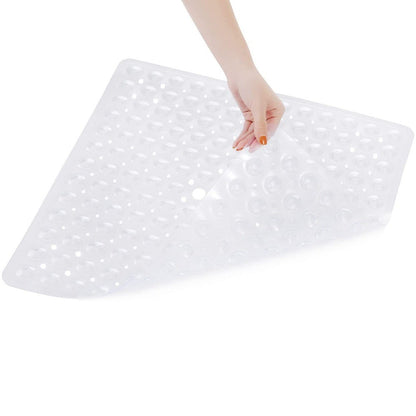 Tapete de chuveiro 53x53cm ventosa PVC antiderrapante tapete de banho quadrado para chão de chuveiro tapete de segurança antiderrapante para banheira carpete de banheiro