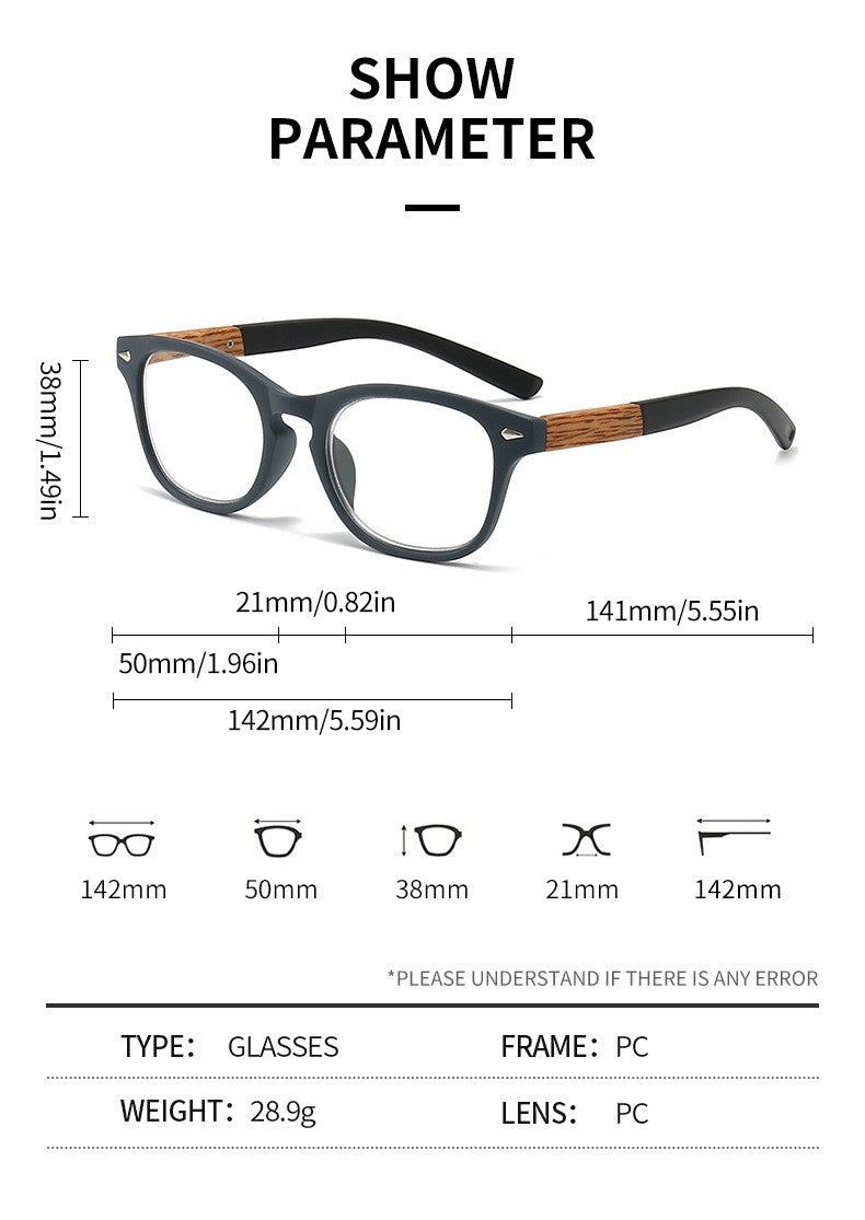 Fashion Presbyopia Reading Glasses Plastic Anti Blue Light Hyperopia Eyeglasses Eyewear for Men Women +1.0 +2.0 +2.5 +3.0 +3.5