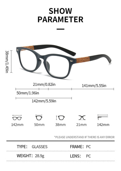 Fashion Presbyopia Reading Glasses Plastic Anti Blue Light Hyperopia Eyeglasses Eyewear for Men Women +1.0 +2.0 +2.5 +3.0 +3.5