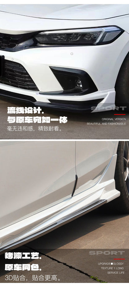 For 11th Generation Sedan Civic Wave Breaking Small Surround Kit Front Small Bag Side Skirt Rear Small Bag Modification Kit