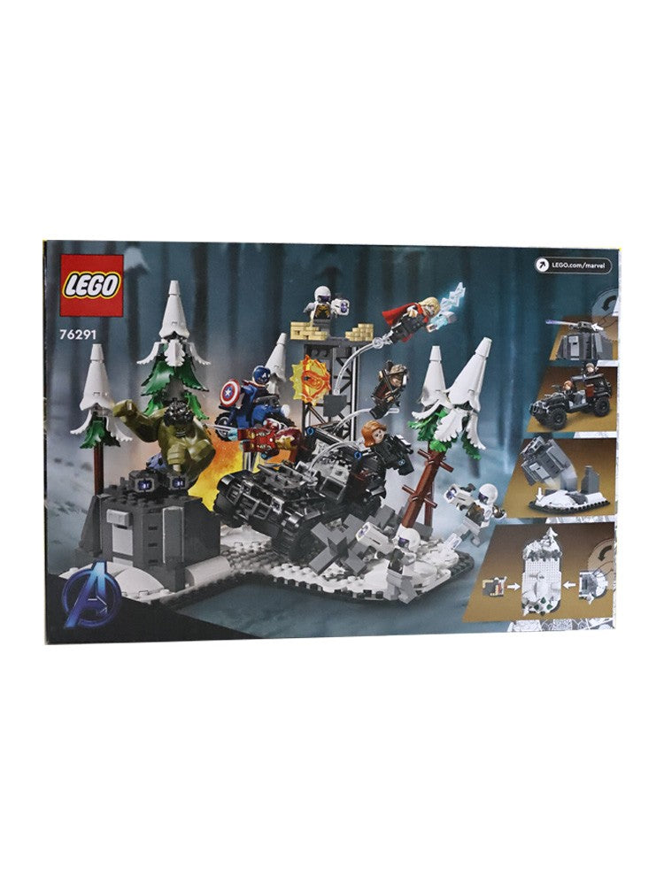 LEGO 76291 Marvel Os Vingadores Montam: Era de Ultron Playset Montável de Super-Heróis para Crianças, 8 Minifiguras e Figura Grande do Hulk