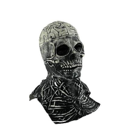 2026 Halloween Latex Skeleton Head Mask Horror Brain Helmet Mask Cosplay Party Supplies Skull Full Face Mask