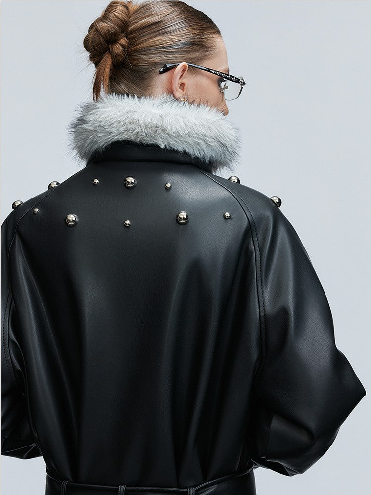 LUZHEN Winter Fashion High Quality Reversible Design Fur Liner Warm Leather Parka Men Original 2025 New Niche Padded Coat JY4797