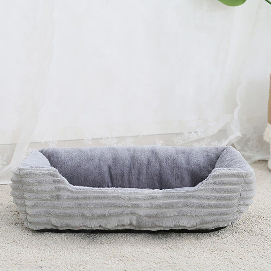 Cama para Cães e Gatos, Quadrada, Pelúcia, Canil, Sofá-Cama para Cães de Porte Médio e Pequeno, Almofada Calmante para Pets, Casa, Artigos para Animais de Estimação, Inverno