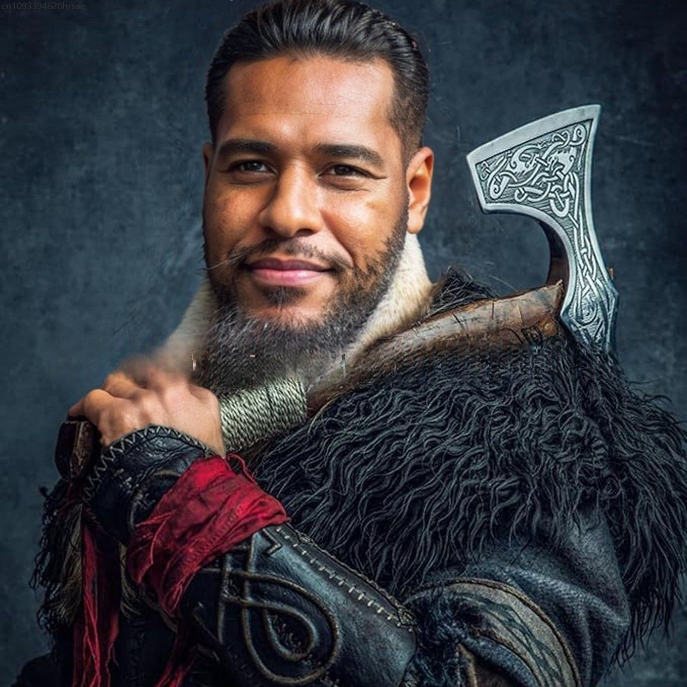 Fur Collar Winter Clothing King Warrior Cloak Viking Fur Shawl Medieval Warrior Artificial Fur Cloak Halloween Cosplay Costume