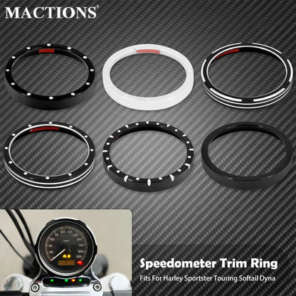 Acabamento do velocímetro de motocicleta Capa da moldura Billet CNC para Harley Sportster 883 1200 XL XR Iron Dyna Street Bob Low Rider