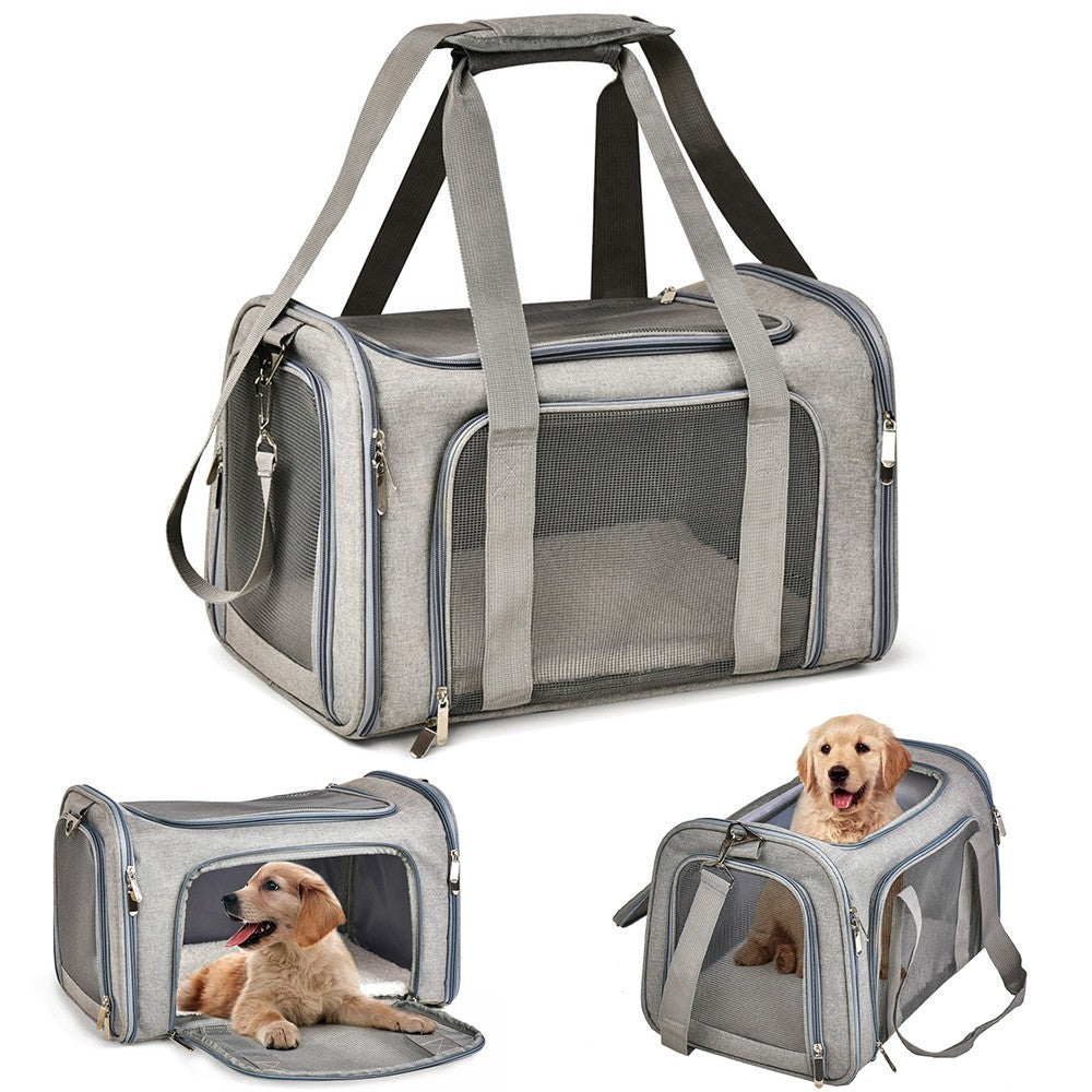 Bolsa de Transporte para Cães Mochila Soft de Lado Mochilas para Animais de Estimação de Gato Transportadores para Cães Bolsas de Viagem Aprovadas pela Companhia Aérea para Cães Pequenos Gatos Passeio
