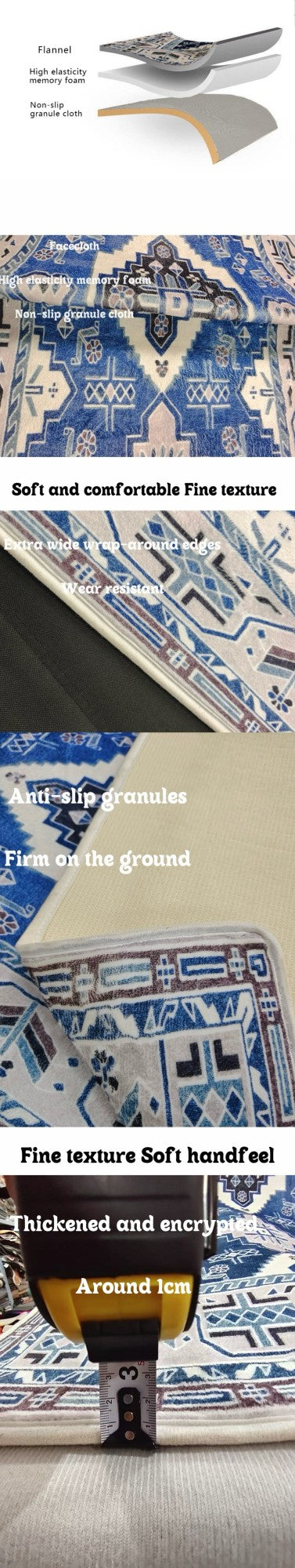 VIKAMA Simple Geometric Kitchen Floor Mats Living Room Floor Carpet Entrance Door Mat Hallway Door Non-Slip Foot Mats Home Decor