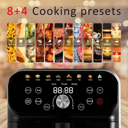 6.2QT Air Fryer Oven with LED Digital Touchscreen for Home Kitchen Use 12 Preset Cooking Functions Including Air Frying Baking