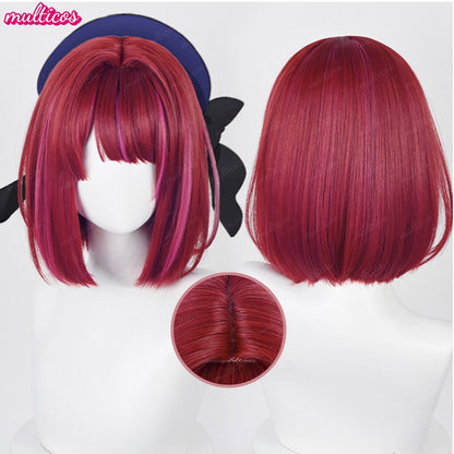 Peruca de Cosplay Oshi no Ko Hoshino Ai Hoshino Ruby Hoshino Akuamarin Arima Kana Peruca de Cosplay Cabelo Resistente ao Calor Perucas de Anime + Touca de Peruca