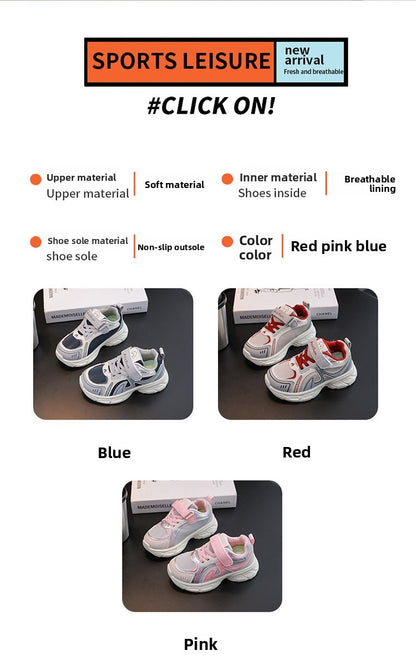 2025 Spring Autumn New Boys Kids Sport Shoes Girl Baby Toddler Mesh Breathable Casual Running Shoes Soft Soled Children Sneakers