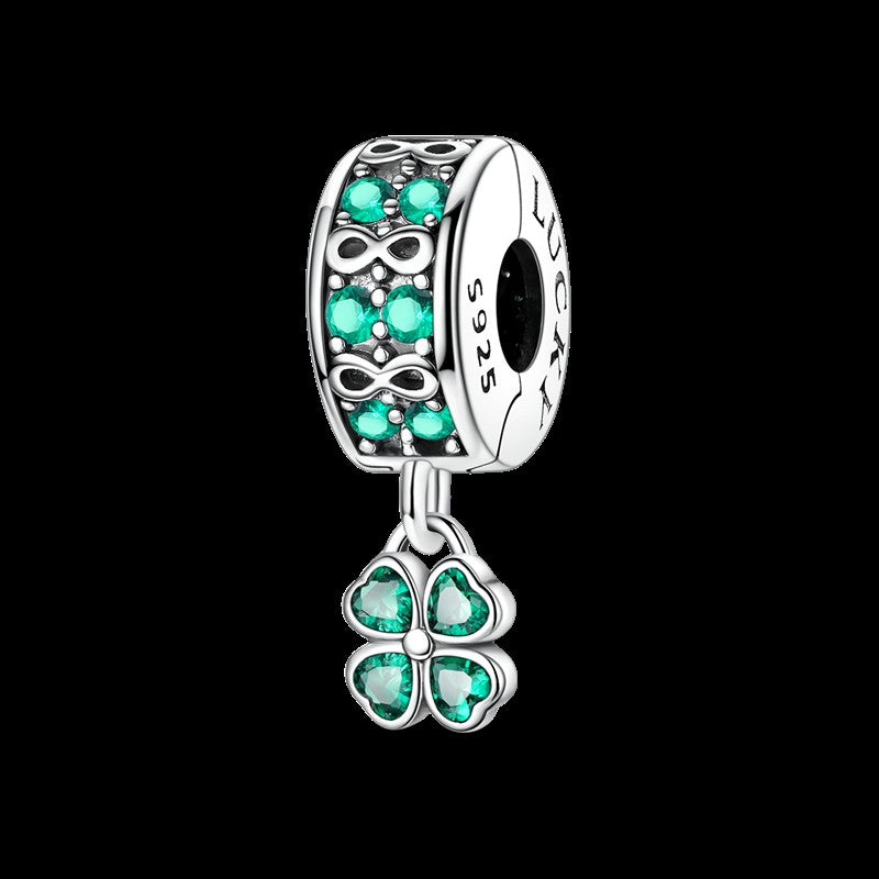 925 Sterling Silver Green Series Flower Tree Apple Pendant DIY Fine Beads Fit Original Charms Bracelet Women Jewelry Diy