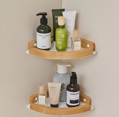 bathroom shelves wall mounted toilet and bathroom storage solid wood non perforated triangular frame wall corner rack