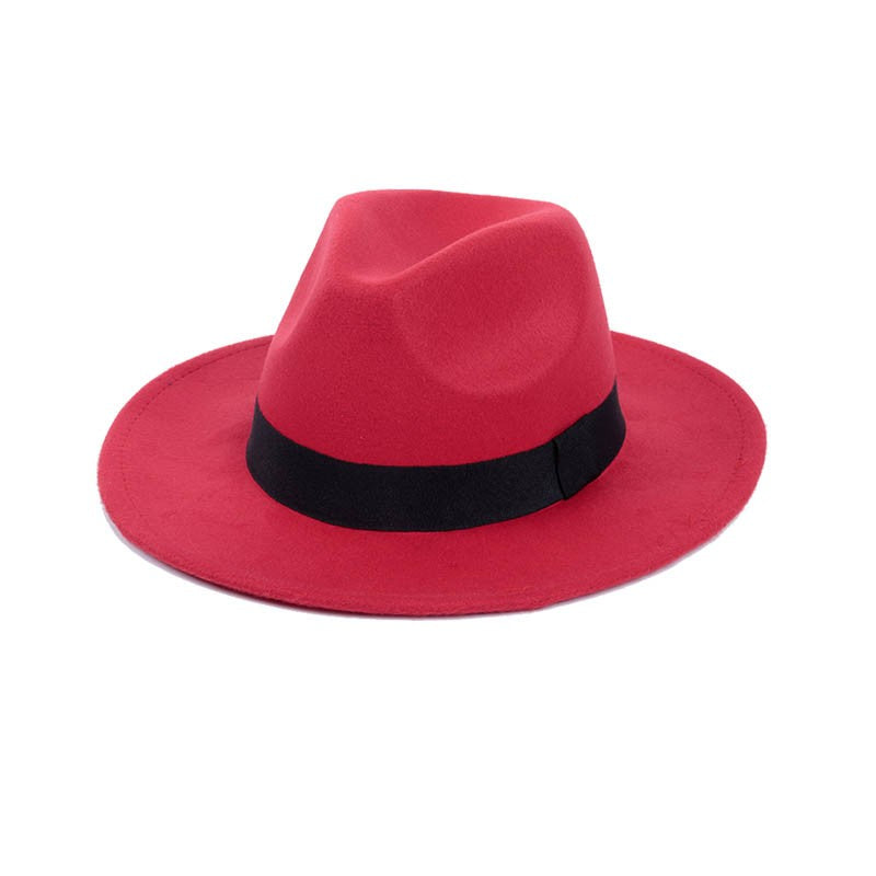 Topi Fedoras Musim Dingin Topi Jazz Klasik Felt Topi Fedora Panama Kasual untuk Pesta Putih chapeau luxe chapeu panama masculino