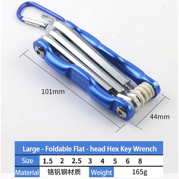 Chave Hexagonal Dobrável Portátil 8 em 1 Multifuncional Conjunto de Chaves Allen Hexagonais - Ferramenta Manual de Alta Qualidade para Reparos Diários