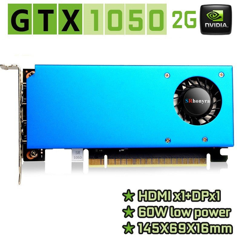 Placa de vídeo de baixo perfil SRhonyra GT730 RX550 GT1030 GTX1050 1050Ti 4GB, GPU de baixo perfil para SFF, PCs industriais e mini PC OPS