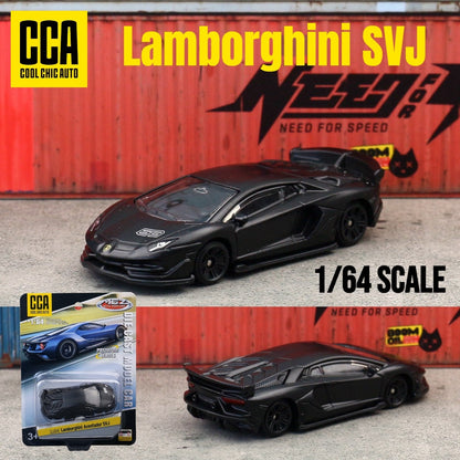 1/64 Lamborghini SVJ Toy Car Model CCA MSZ 1:64 Diecast Miniature Free Wheels Collection Suitable for Hot Wheels Gift Children