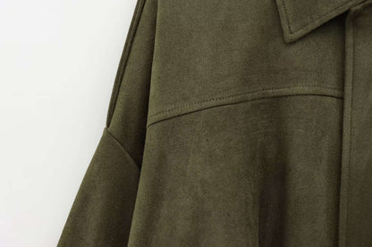 Fashionable Velvet Jacket Women's Outerwear 2025 New Style Streetwear Polo Collar Long Sleeve Regular Fit Polyester Fiber