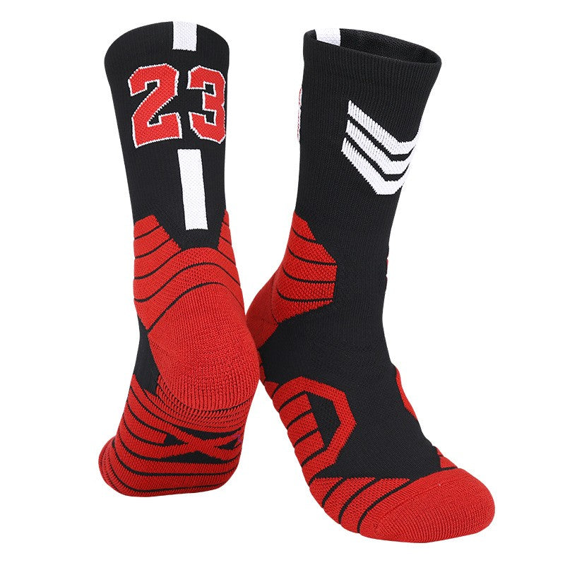 Meias Esportivas Masculinas de Basquete, Meias Esportivas com Numeração, Fundo de Toalha Engrossado, Ciclismo Outdoor, Corrida, Basquete, Feminino Adulto, Meias.