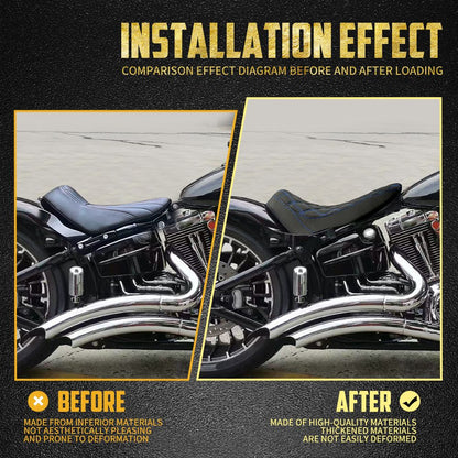 Motorcycle Driver Solo Seat Rear LED Light Fender With Brake Turn Signal Lamp Set For Harley Softail Breakout Rocker 2008-2017