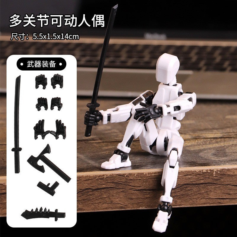 Boneco de ação robô articulado e transformável impresso em 3D com 13 articulações, presente de montagem "faça você mesmo" para adultos, pais e crianças