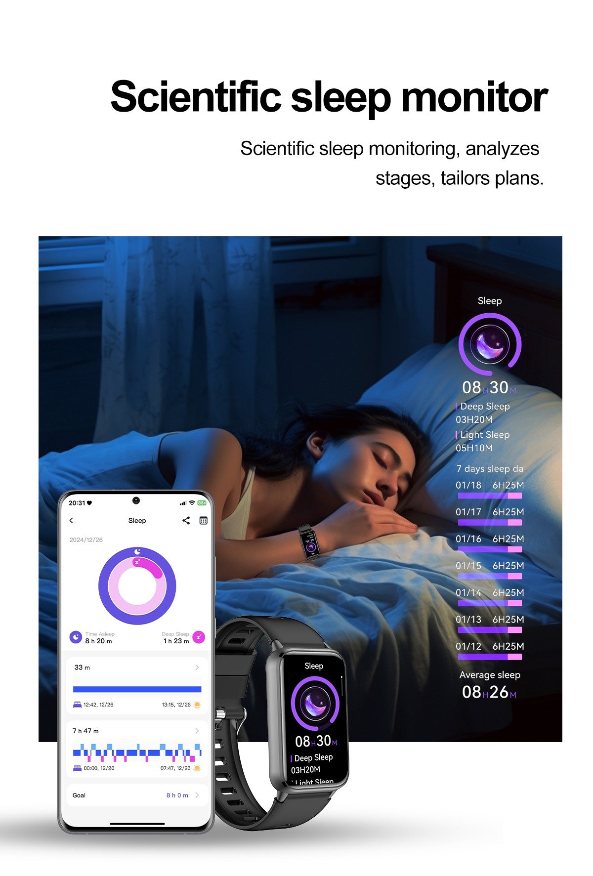 2025 New Grade Nursing Smart Watch AMOLED Blood Oxygen ECG + PPG Blood Pressure Body Temperature Bluetooth Health Smartwatch