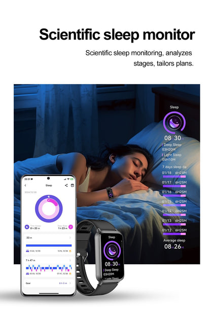 2025 New Grade Nursing Smart Watch AMOLED Blood Oxygen ECG + PPG Blood Pressure Body Temperature Bluetooth Health Smartwatch