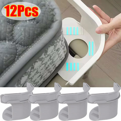 Heavy Duty Bed Sheet Corner Tightener Clips Durable Sheet Fastener with Locking Grippers for Bedding Anti-Shift Accessories