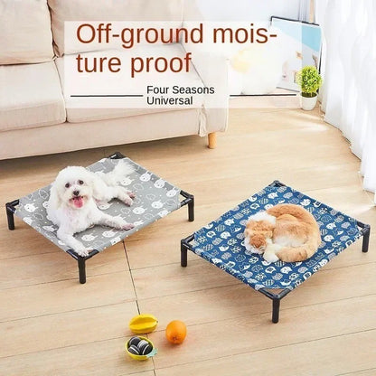 Cama de cachorro dobrável indestrutível para animais de estimação ao ar livre, camas de cachorro em promoção, resfriamento de verão, lavável