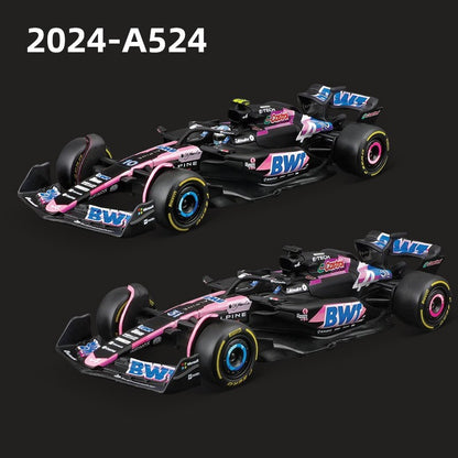 Bburago 1:43 Alpine F1 Team A524 2024 Liga Carro Miniatura Diecast Modelo #10 Pierre Gasly #31 Esteban Ocon Brinquedo Colecionável