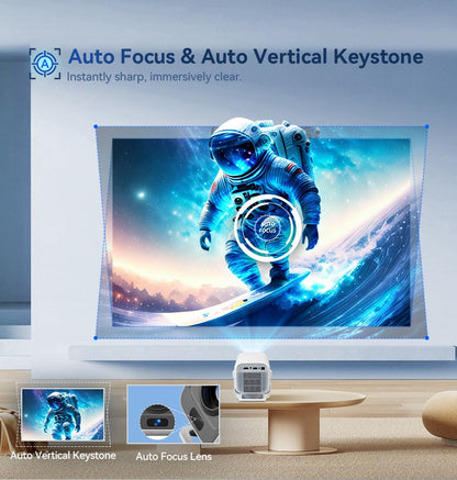 Projetor DITONG X3 Plus HD nativo 1080P suporte 4K Android projetor Foco automático LED Vídeo Home theater mini Projeção de filme