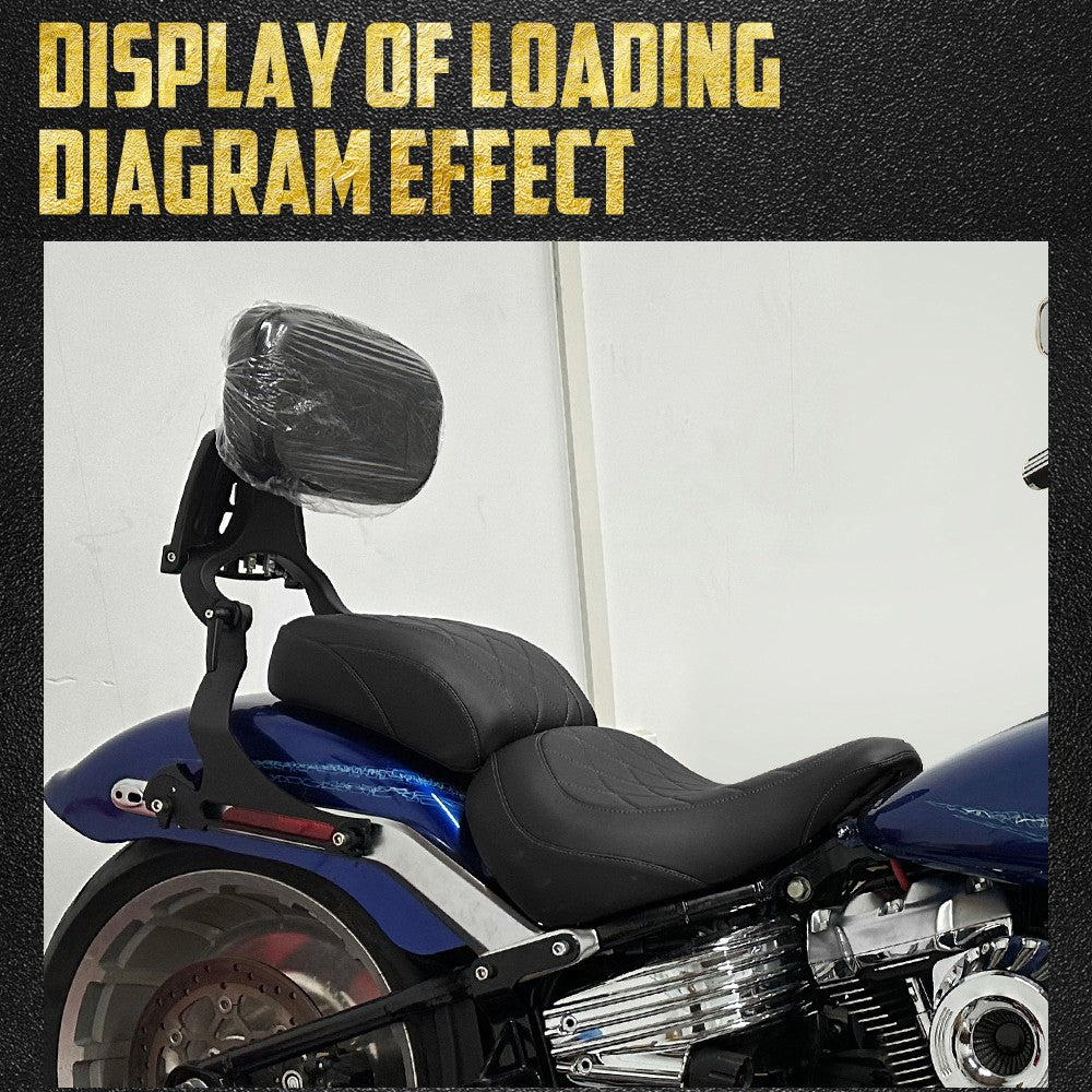 Assento de Passageiro de Motorista de Moto 2 Lugares Preto/Azul/Branco/Vermelho Para Harley Softail Fat Boy FLFB FLFBS 18-Up Breakout FXBR 23-Up