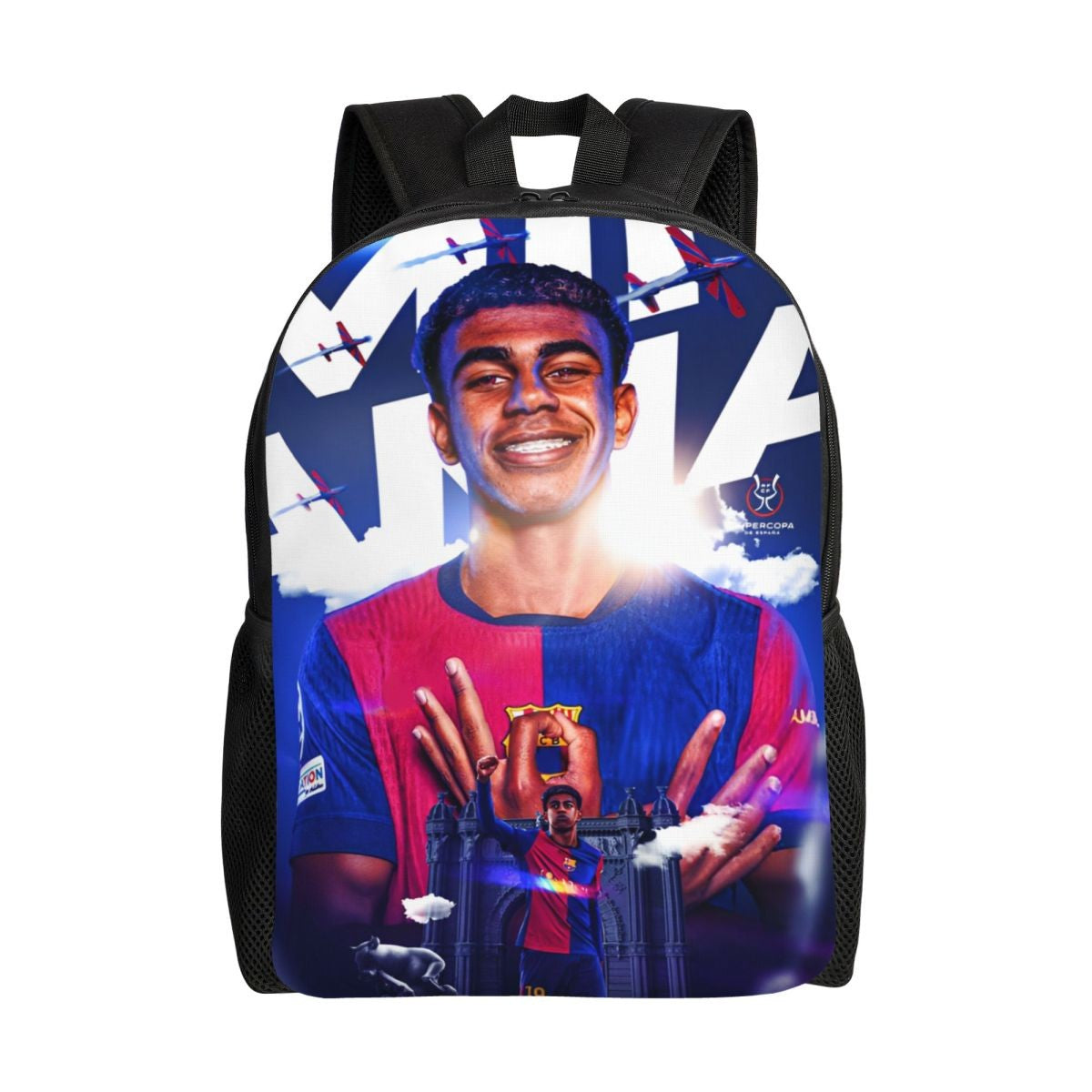 Lamine Y-Yamal Mochila Infantil para Meninos Meninas, Mochilas Esportivas de Futebol, Mochila Escolar Kawaii para Creche