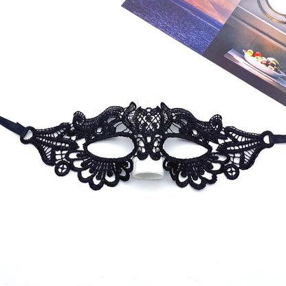 Sexy Women Black Lace Floral Eye Mask Masquerade Prom Face Mask Princess Queen Party Makeup Cosplay Nightclub Lace Mask Props