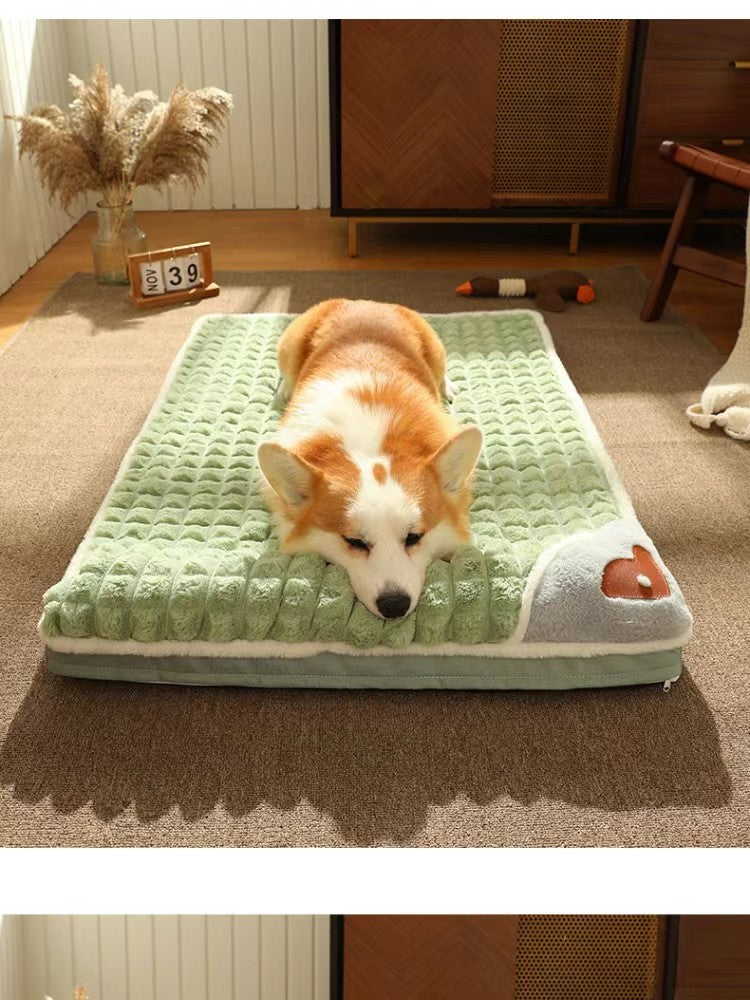 Cama para Cães Lavável à Máquina Almofada Ortopédica Removível para Filhotes Travesseiro de Espuma Viscoelástica para Cães e Gatos de Pequeno Médio e Grande Porte