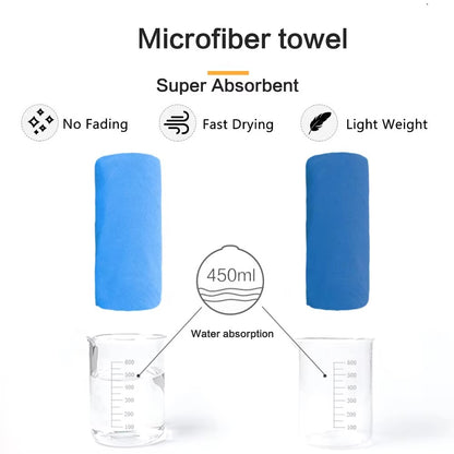 Microfiber Quick Dry Gym Towel Silver ION OdorFree Absorbent Fiber Fast Drying Workout Gear for Body Sweat Working Out
