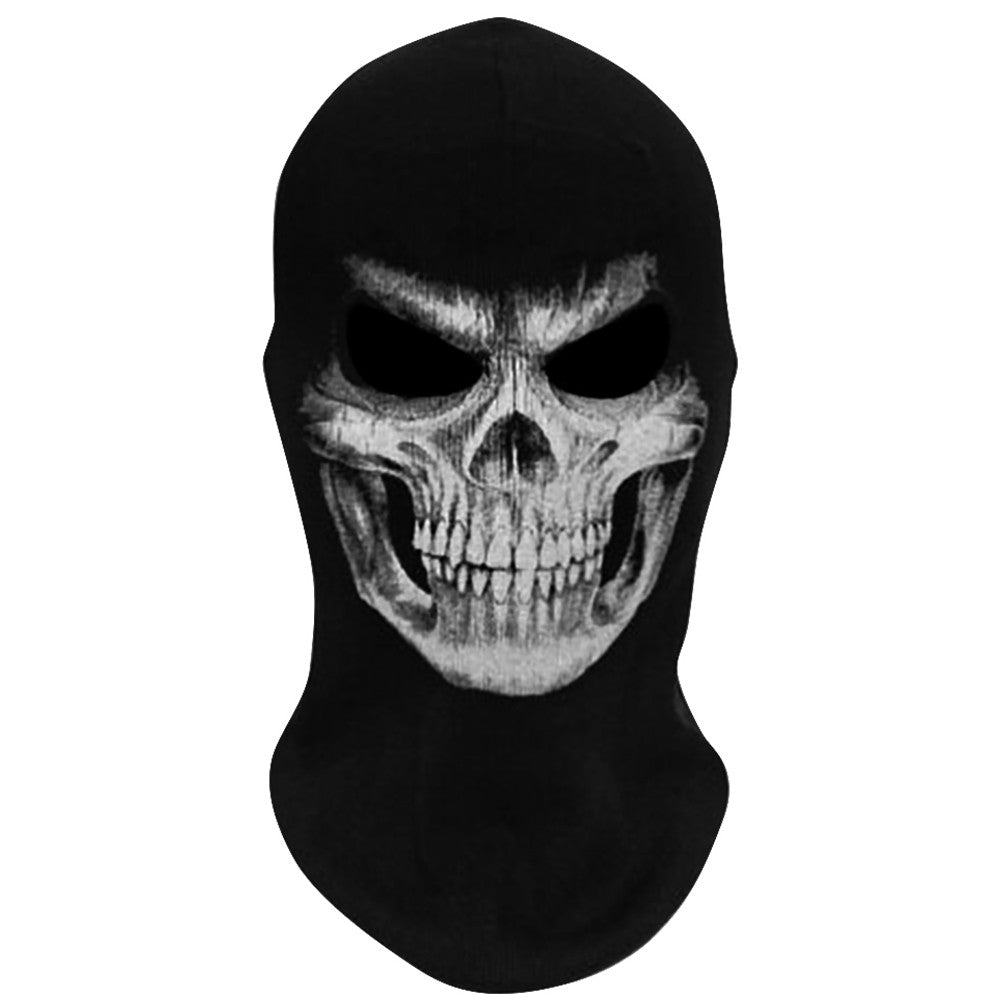 Halloween Ghost Full Face Mask Skull Scary Ghost Skeleton Motorcycle Cycling Headmask for Halloween Cosplay Balaclava Halloween