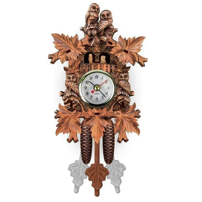Wooden Hanging Wall Clock Bird Alarm Clock Cuckoo Clocks For Home Kid's Room Decoration Quartz Watch Decorative Home Decor