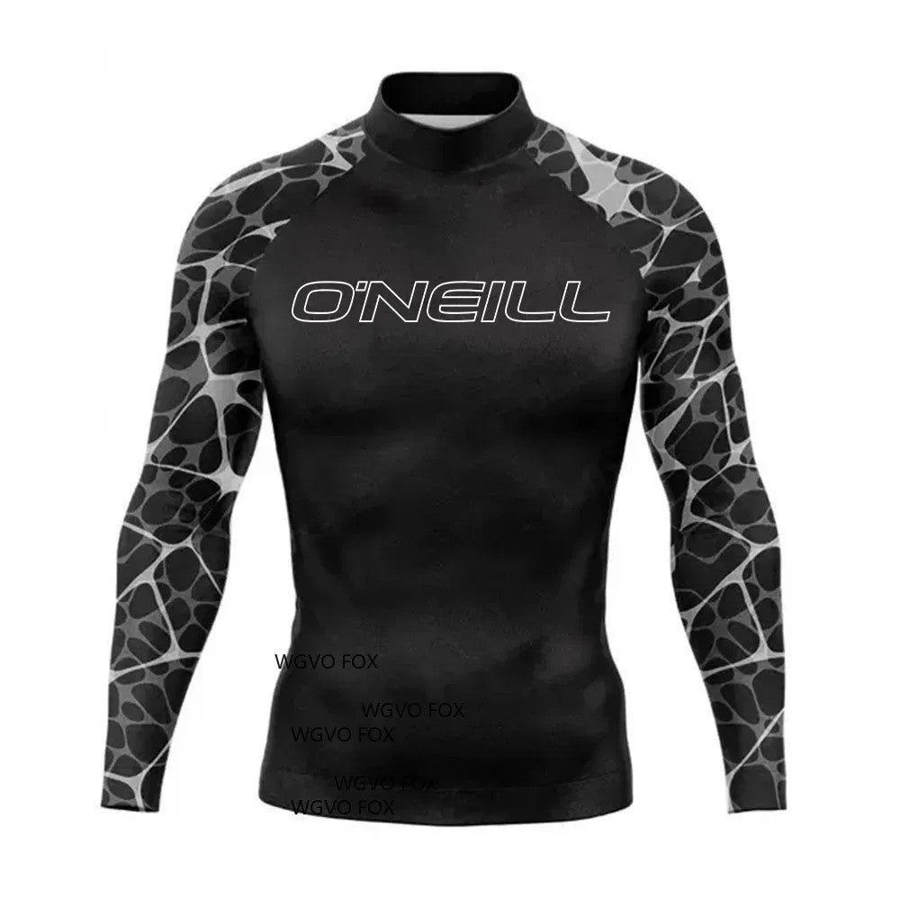 2025 Hot Men's long Sleeve Surfing Shirt Champion Rashguard For Surf Sportswear Beach UV Swimwear UPF50 Clothe
