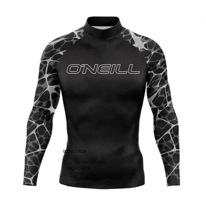 2025 Hot Men's long Sleeve Surfing Shirt Champion Rashguard For Surf Sportswear Beach UV Swimwear UPF50 Clothe