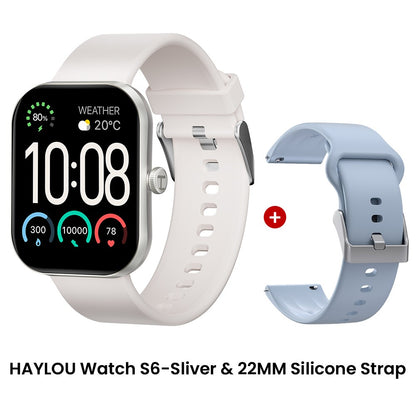 Smartwatch HAYLOU Watch S6 Tela HD de 2,01" Smartwatch Chamadas de Voz Bluetooth Monitoramento Fitness à Prova D'Água IP68