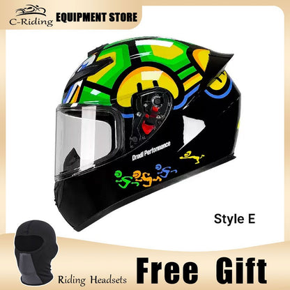 Capacete de Moto de Rosto Inteiro de Alta Qualidade Masculino Feminino Capacete de Corrida de Moto DOT capacete casqueiro casque