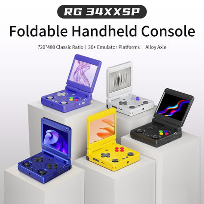 Anbernic RG34XXSP 3.4-Inch IPS Linux 64-bit Game Console H700 Quad-Core 1GB Retro Game Player HD-Connect To TV RG 34XXSP 3300mAH